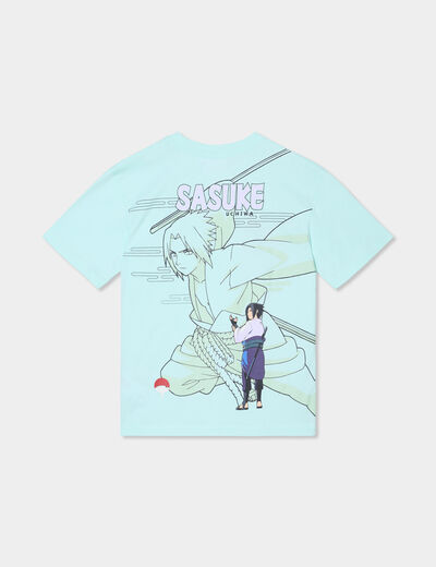 T-shirt manches courtes Naruto Sasuke vert pastel garçon