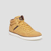 Baskets montantes à lacets jaune homme