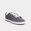 Tennis basses en cuir &agrave; lacets gris homme