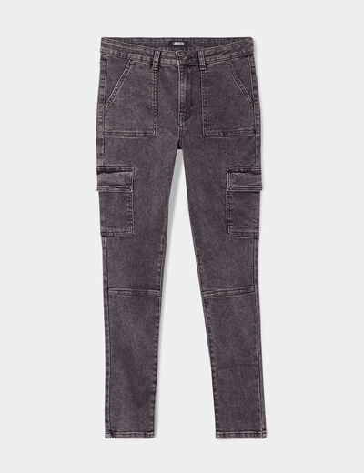 Jeans skinny battle Liberto denim gris femme