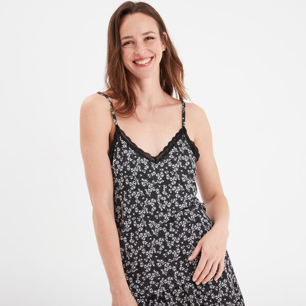 haut de pyjama debardeur a bretelles noir femme Haut de pyjama débardeur à bretelles noir femme