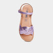 Sandales tresses en cuir Creeks violet fille