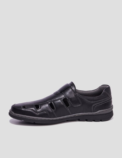 Sandales à scratchs noir homme
