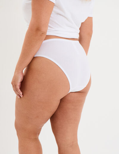 Culotte coton majoritaire blanc femme grande taille