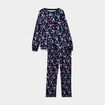 Coffret pyjama effet polaire Stitch bleu marine femme