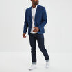 Veste de costume droite ajust&eacute;e bleu electrique homme