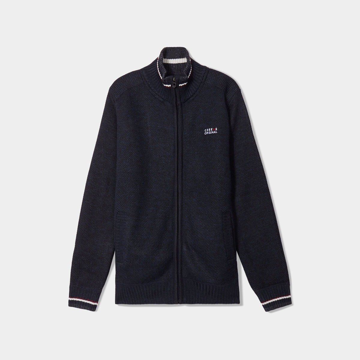 Gilet zippé Creeks bleu marine homme