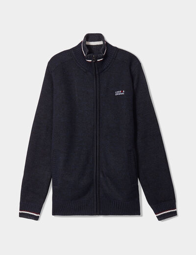 Gilet zippé Creeks bleu marine homme