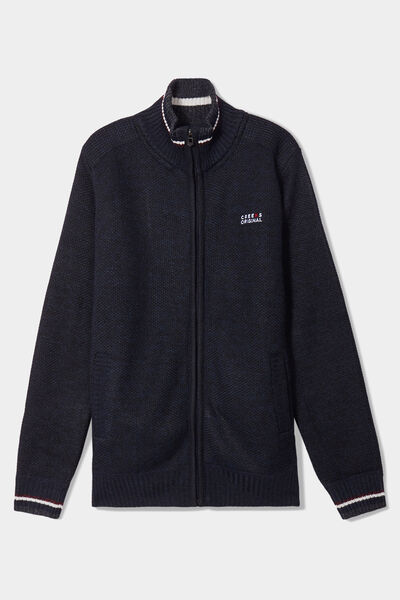 Gilet zipp&eacute; Creeks bleu marine homme