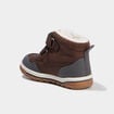 Bottines fourr&eacute;es &agrave; scratchs Trappeur marron gar&ccedil;on