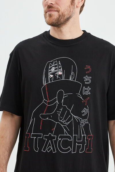 T-shirt manches courtes Naruto Itachi noir homme