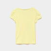 Ensemble pyjama short coton jaune clair fille