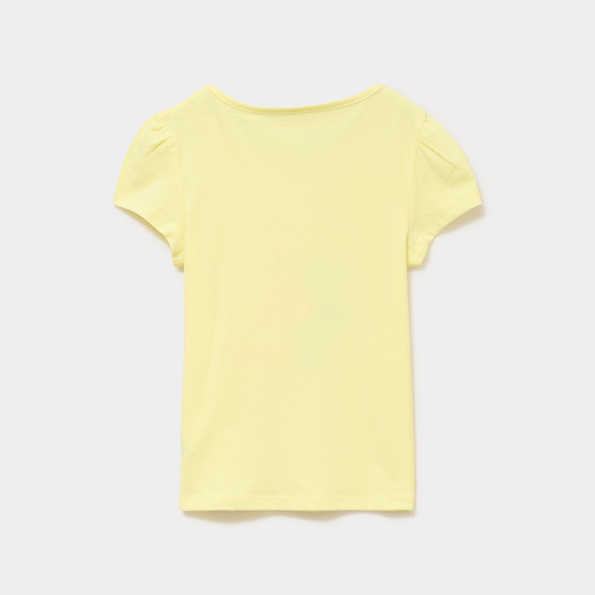 Ensemble pyjama short coton jaune clair fille