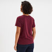 T-shirt manches courtes coton bordeaux femme