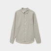 Chemise manches longues coton vert kaki homme