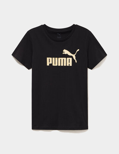 T-shirt manches courtes coton Puma noir femme
