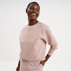 Sweat col rond manches longues marron clair femme