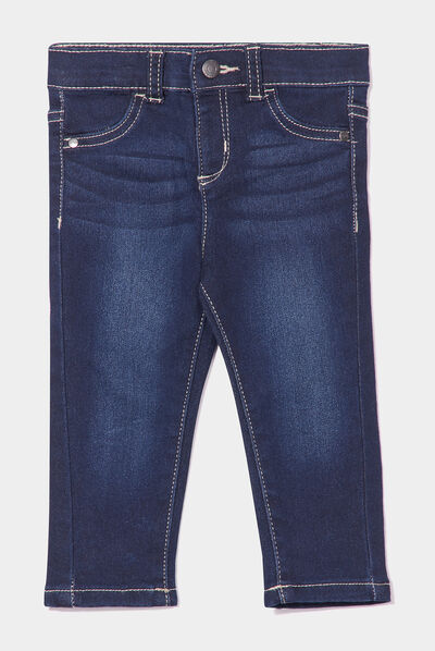 Jeans slim 4 poches taille ajustable denim brut bébé garçon