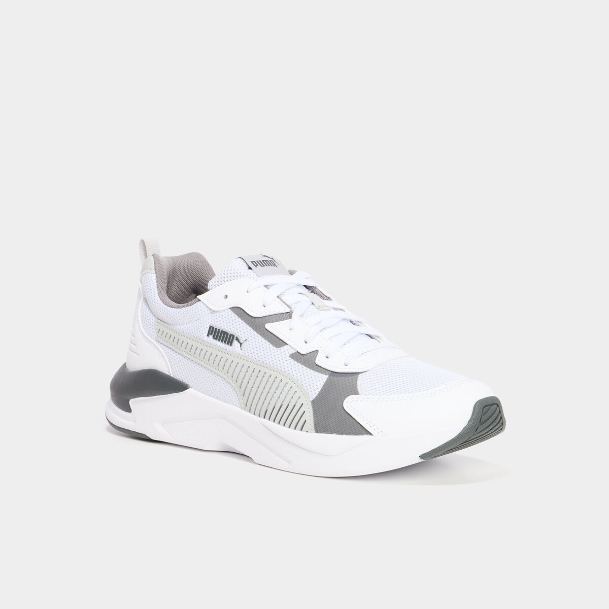 Baskets running &agrave; lacets Puma gris homme