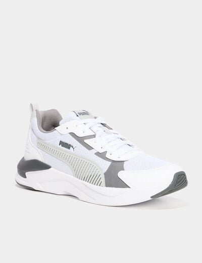 Baskets running &agrave; lacets Puma gris homme