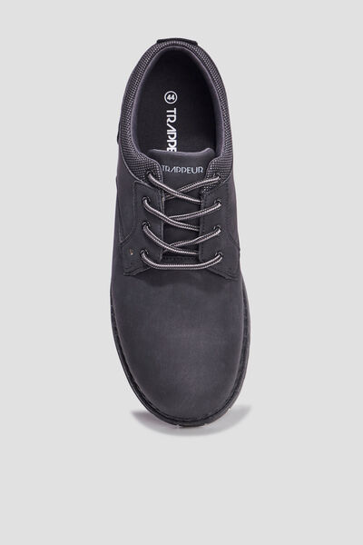 Derbies &agrave; lacets semelle crant&eacute;e noir homme