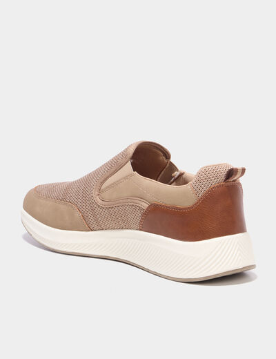 Baskets semelles &eacute;paisses sable homme