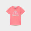 T-shirt manches courtes coton Kappa orange corail fille