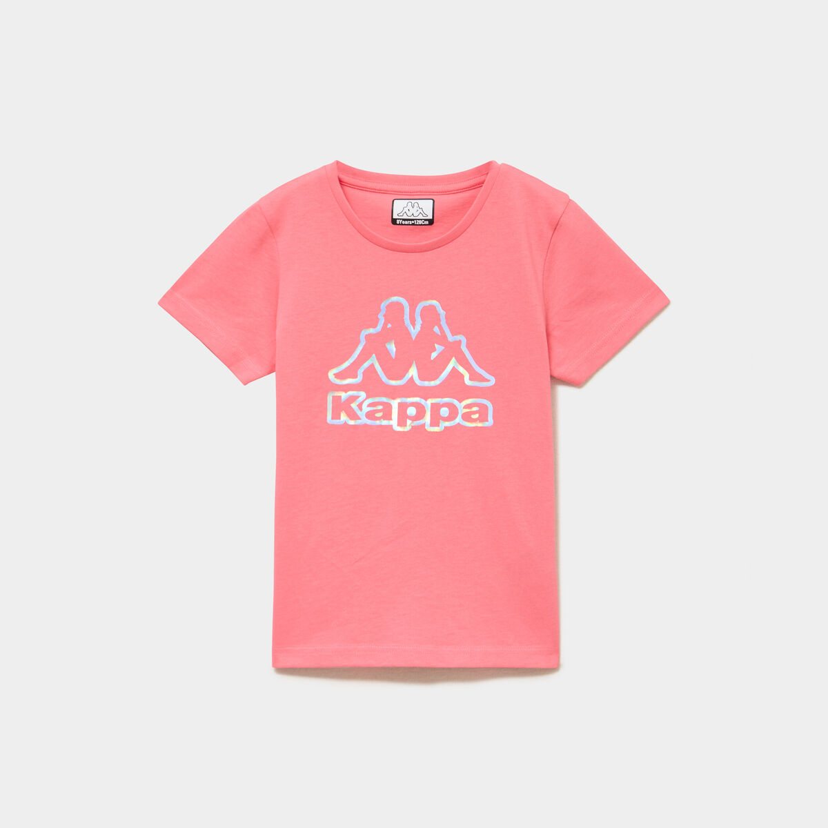T-shirt manches courtes coton Kappa orange corail fille