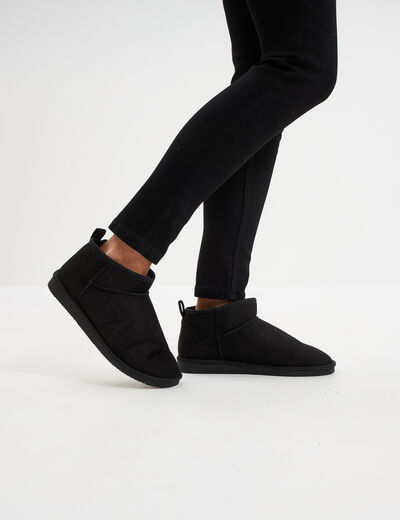 Bottines fourrées noir femme