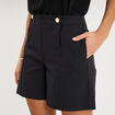 Short droit &agrave; pont noir femme