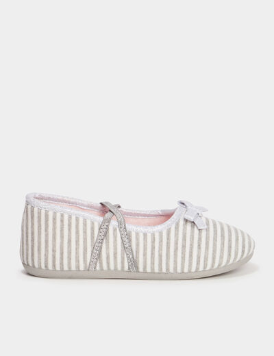 Chaussons ballerines gris fille