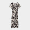 Robe midi évasée boucle au col Mosquitos noir femme