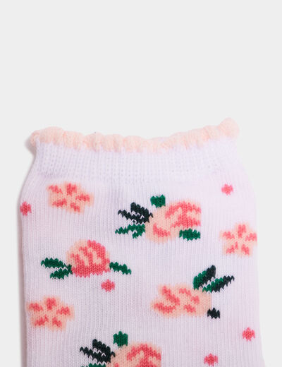 Lot 5 paires chaussettes à bord vague rose bébé fille