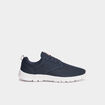 Baskets plates running crant&eacute;es bleu marine homme