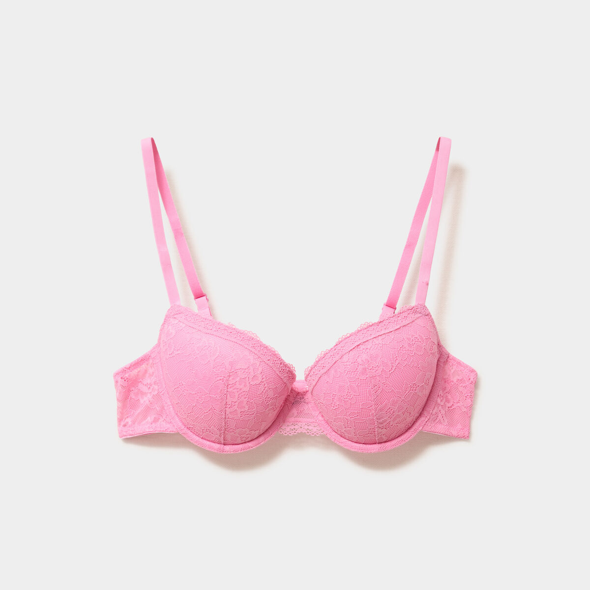 Soutien-gorge corbeille padd&eacute; dentelle mauve femme