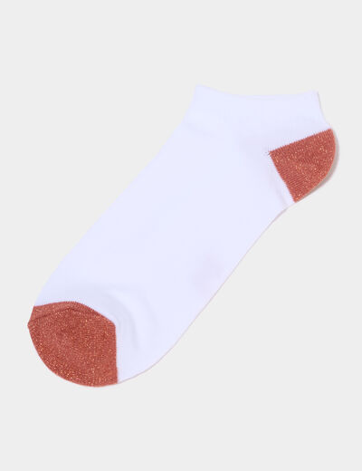 Lot 5 paires chaussettes invisibles blanc femme