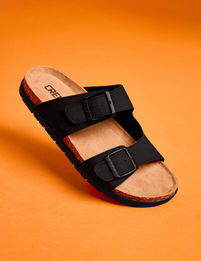 Sandales avec boucles noir gar&ccedil;on