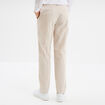Pantalon de costume chino lin mélangé gris clair homme