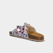 Mules brides &agrave; scratchs violet femme