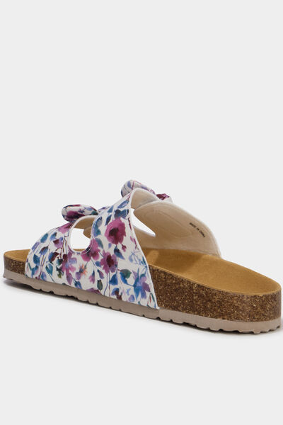 Mules brides &agrave; scratchs violet femme