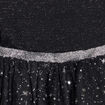 Robe de soirée évasée à fils métallisés noir fille