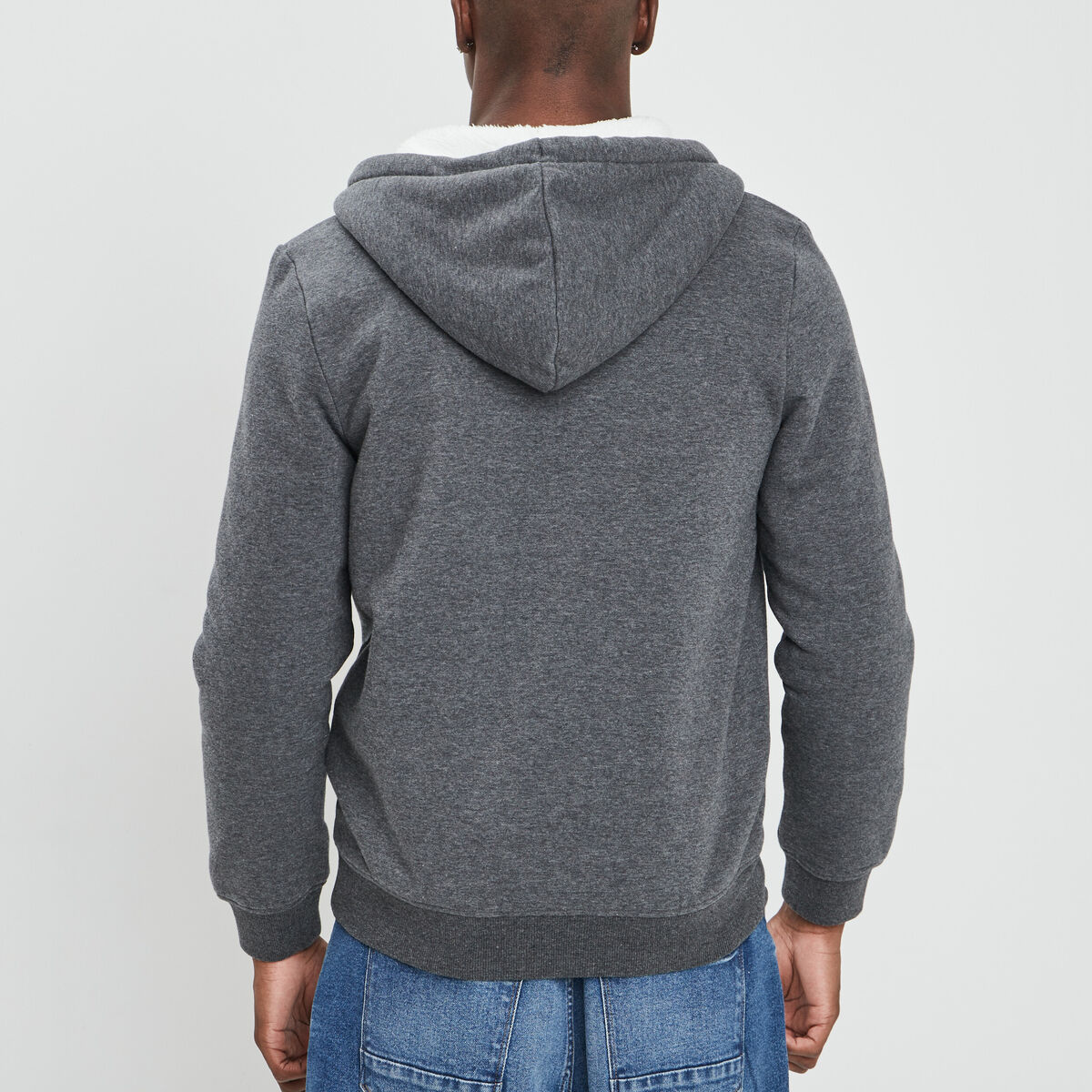 Sweat zippé à capuche Creeks gris foncé homme