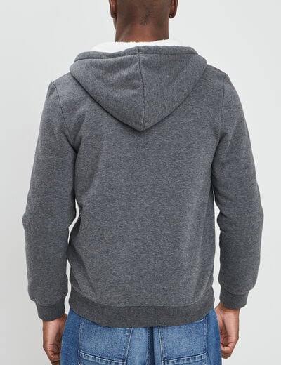 Sweat zippé à capuche Creeks gris foncé homme