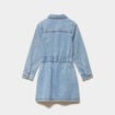 Robe en jean courte cintr&eacute;e boutonn&eacute;e denim double stone fille