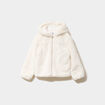Blouson fausse fourrure &agrave; capuche ivoire fille