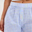 Short de pyjama taille &eacute;lastiqu&eacute;e coton blanc femme