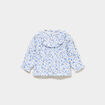 Blouse avec volants en gaze de coton ecru b&eacute;b&eacute; fille