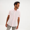 Chemise droite manches courtes rose clair homme