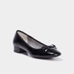 Ballerines à talons vernies noir femme