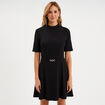 Robe &eacute;vas&eacute;e boucle taille noir femme